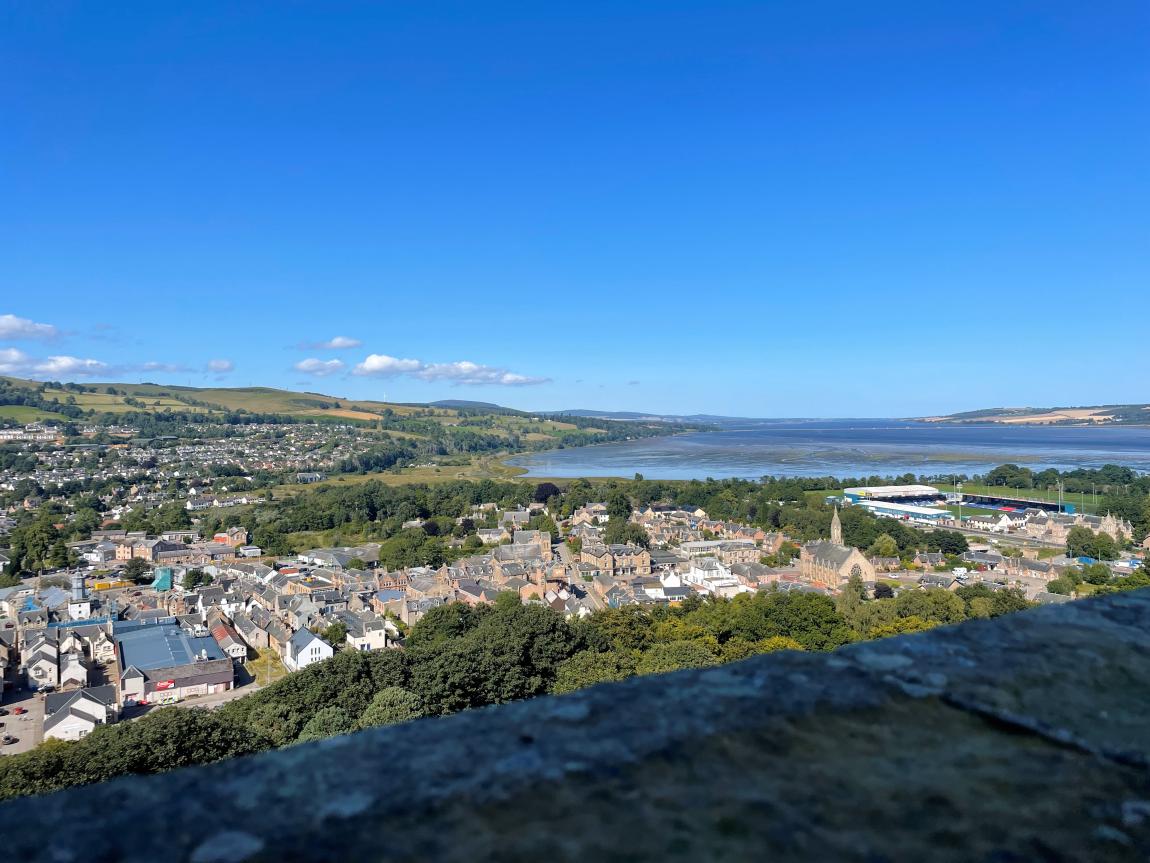 a photograph of east part of Dingwall, a town on the Cromarty Firth, Scottish Highlands