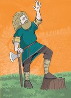 Vidar, the Trail's Viking mascot